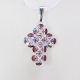 Small Cross - Charis-Violet Organza - 2